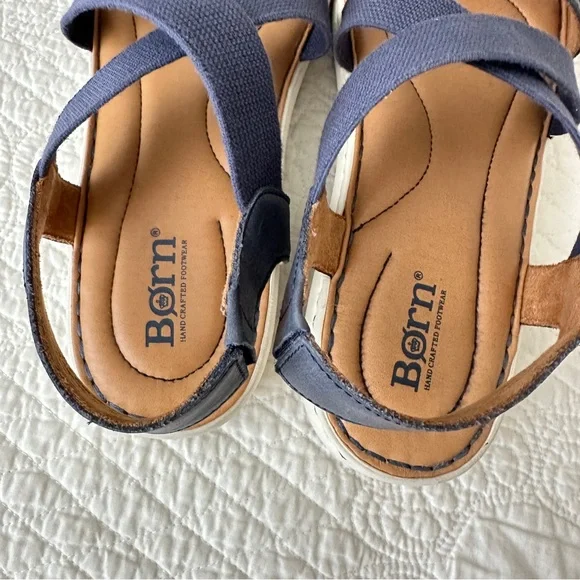 Born Women’s Jayla Navy Blue Cross-Strap Sandals Size 9 - Picture 9 of 16